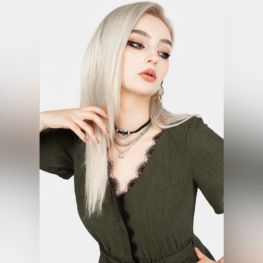 NWT Disturbia Ava Angel Sleeve Midi Dress US 2 / UK 6 - Picture 2 of 8